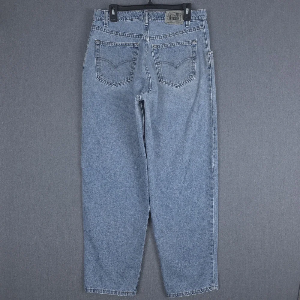 Vintage Levis SilverTab Baggy Jeans Mens 34x30 (Fits 32x30) Pleated Denim USA